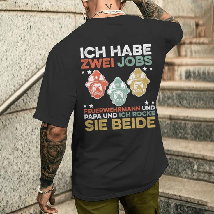 Lustiges Feuerwehrmann Kollegen Und Papa T-Shirt mit Rückendruck Geschenke für Ihn