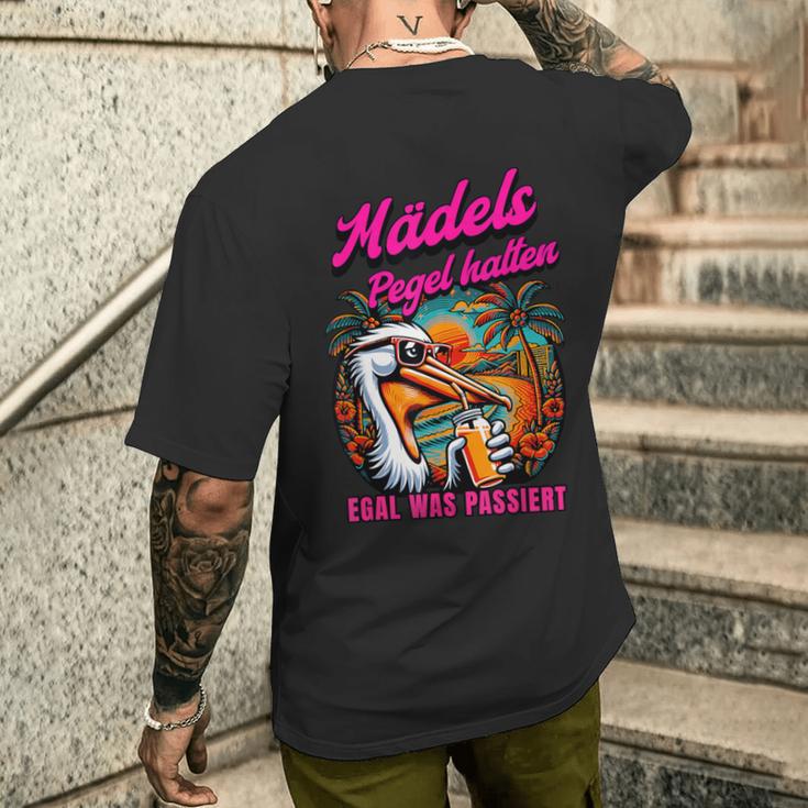 Mädels Pegel Halten Mallorca Party T-Shirt mit Rückendruck Geschenke für Ihn