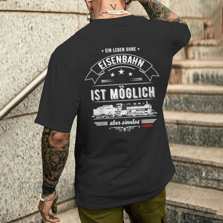 Maerklin Ein Leben Ohne Eisenbahn T-Shirt mit Rückendruck Geschenke für Ihn