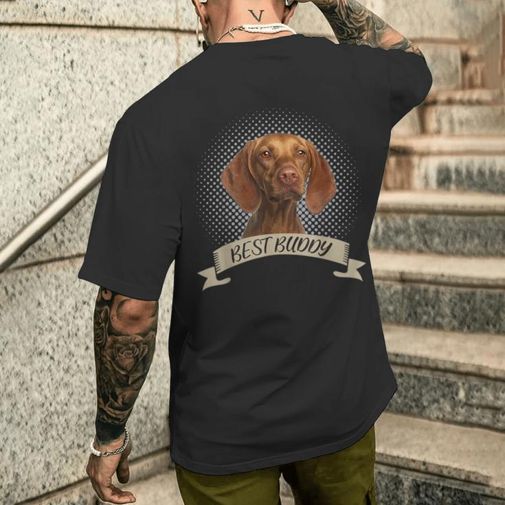 Magyar Vizsla Best Buddy Dog Portrait T-Shirt mit Rückendruck Geschenke für Ihn