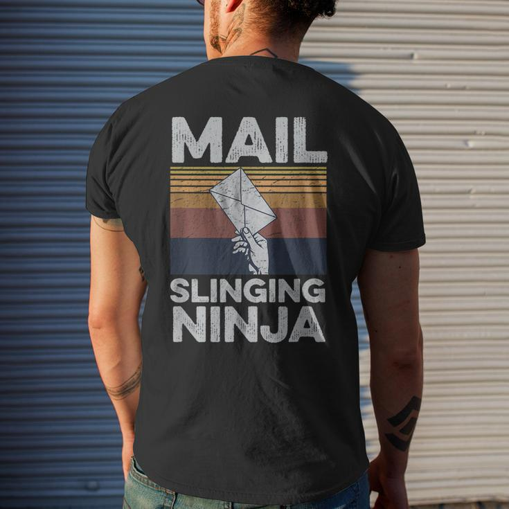 Mail Slinging Ninja For A Rural Carrier Mens Back Print T-shirt Gifts for Him