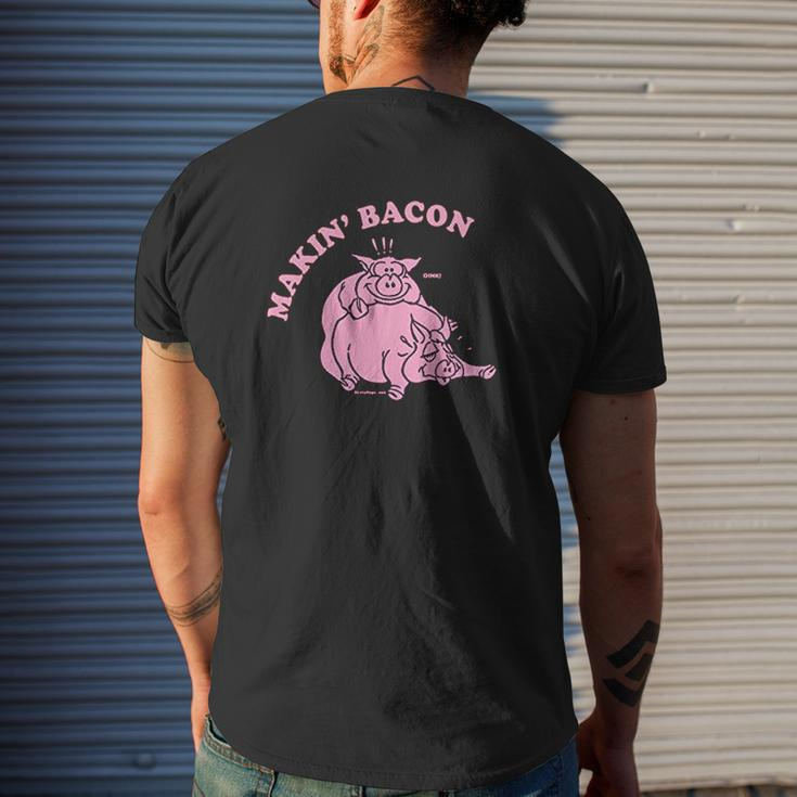 Makin Making Bacon Pig V2 Mens Back Print T-shirt Gifts for Him