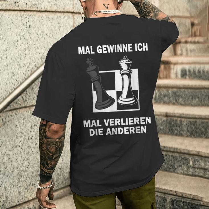 Mal Gewinne Ich Mal Verlieren Die Anderen Chess Chess Game T-Shirt mit Rückendruck Geschenke für Ihn