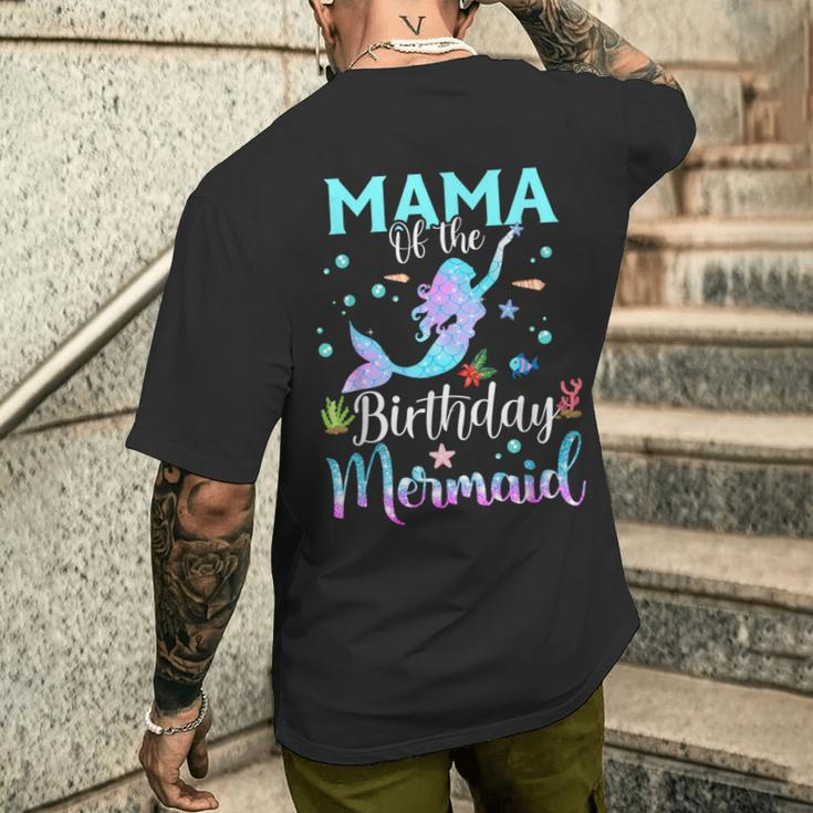 Mama Of The Birthday Mermaid Matching Family Party Men's T-shirt Back Print Gifts for Him
