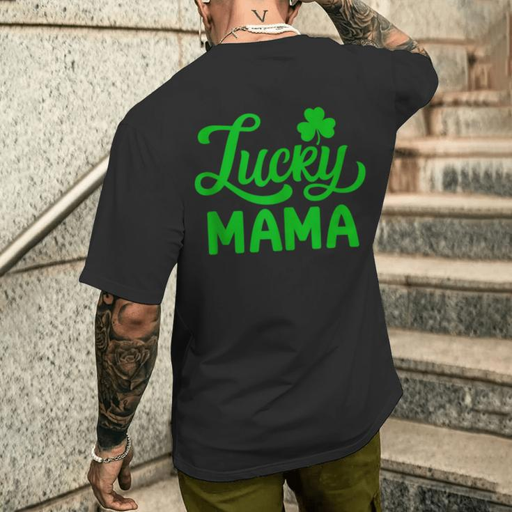 Mama St Patrick's Day Family Matching Lucky Mama Men's T-shirt Back Print Gifts for Him