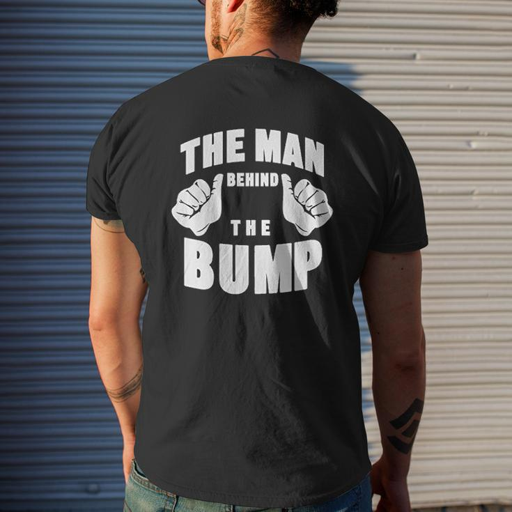 The Man Behind The Bump Dad Mens Back Print T-shirt Gifts for Him