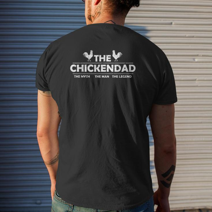The Man The Myth The Legend Chicken Dad Mens Back Print T-shirt Gifts for Him