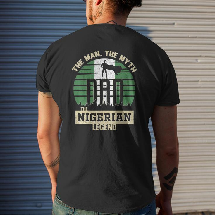 The Man The Myth The Nigerian Legend Dad Mens Back Print T-shirt Gifts for Him