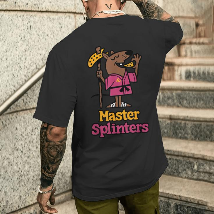 Master Splinters Pizza Men's T-shirt Back Print Gifts for Him