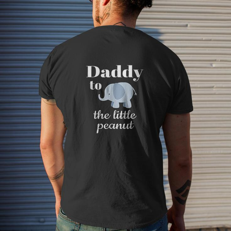 Matching Baby Shower Couples Elephant Daddy Peanut Mens Back Print T-shirt Gifts for Him