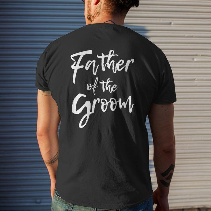 Matching Bridal Party For Family Father Of The Groom Mens Back Print T-shirt Gifts for Him