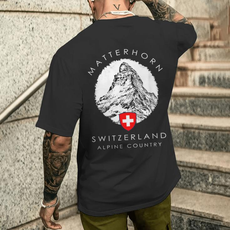 Matterhorn Switzerland Xo4u Original T-Shirt mit Rückendruck Geschenke für Ihn