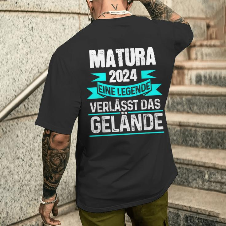 Matura 2024 Eine Legende Verlässt Das Matura Bestanden T-Shirt mit Rückendruck Geschenke für Ihn