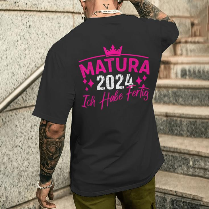 Matura 2024 Ich Habe Fertig Matura 2024 T-Shirt mit Rückendruck Geschenke für Ihn