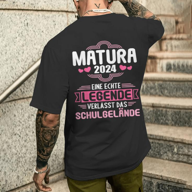 Matura Junge Mädchen Damen Und Herren Matura 2024 T-Shirt mit Rückendruck Geschenke für Ihn
