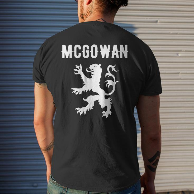 Mcgowan Clan Scottish Family Name Scotland Heraldry Mens Back Print T-shirt Gifts for Him