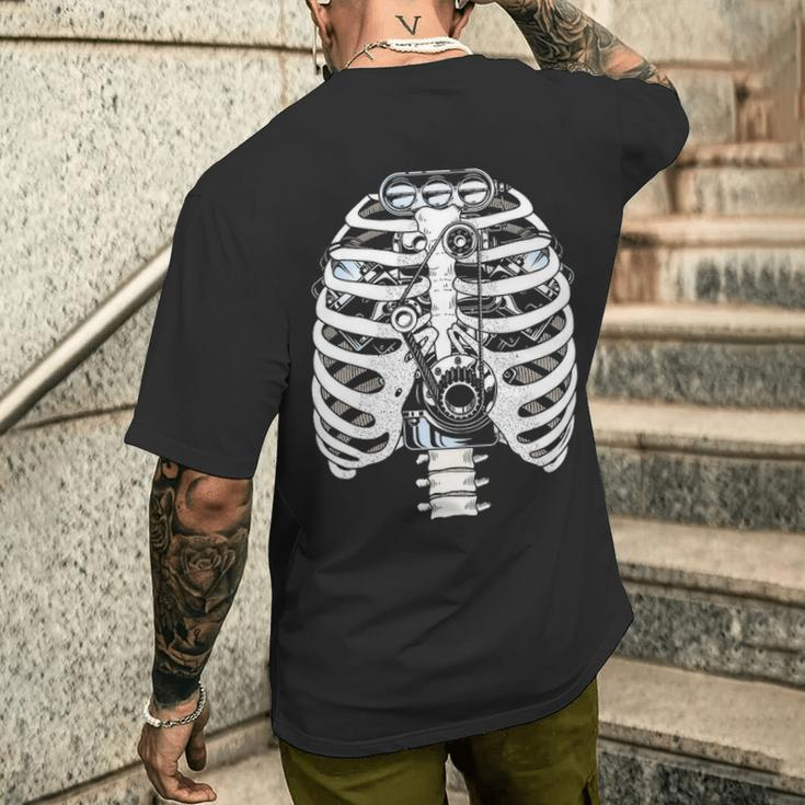 Mechanic Car Engineer Skeleton Mechanics Men's T-shirt Back Print Gifts for Him
