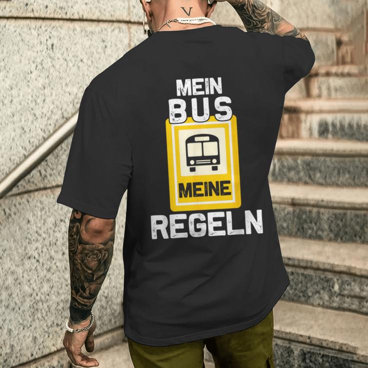 Mein Bus Meine Rules Bus Driver T-Shirt mit Rückendruck Geschenke für Ihn