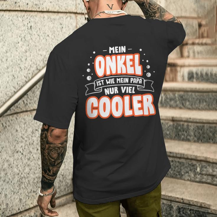 Mein Onkel Ist Wie Mein Papa Nuriel Cooler T-Shirt mit Rückendruck Geschenke für Ihn