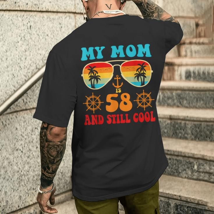 Meine Mutter Ist 58 Und Immer Noch Coolintage Cruise 58 Geburtstag Lustig T-Shirt mit Rückendruck Geschenke für Ihn