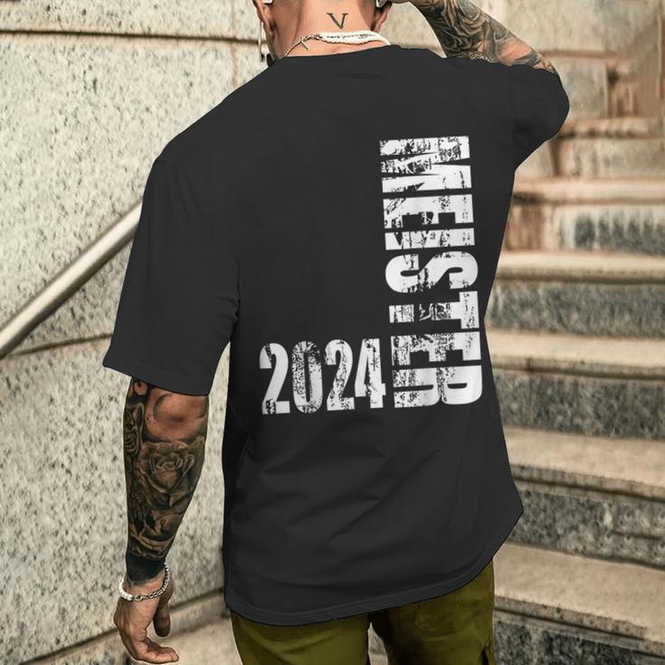 Meister 2024 Aufsteigerintage Motif Team Football Fun T-Shirt mit Rückendruck Geschenke für Ihn