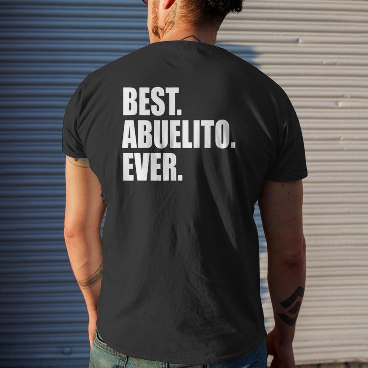 Mens Best Abuelito Ever Spanish Grandpa Fathers Day Mens Back Print T-shirt Gifts for Him