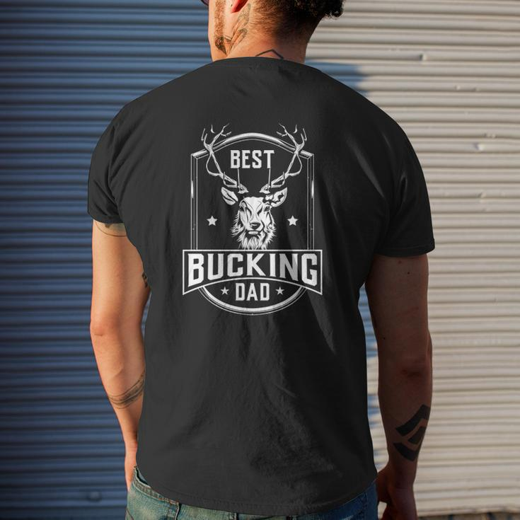 Mens Best Bucking Dad Hunting Deer Mens Back Print T-shirt Gifts for Him