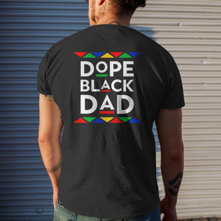 Mens Best Dope Black Dad For Men Father Daddy Man African Mens Back Print T-shirt Gifts for Him