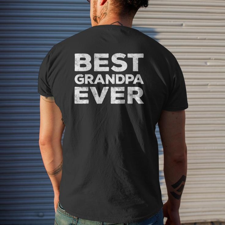 Mens Best Grandpa Ever Grandfather Gif Mens Back Print T-shirt Gifts for Him