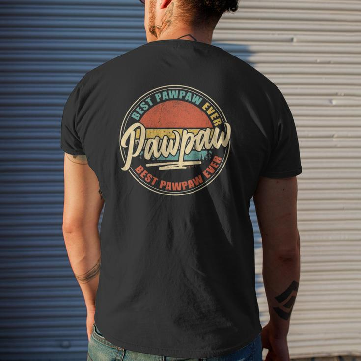 Mens Best Pawpaw Ever Grandpa Papa Father's Day Mens Back Print T-shirt Gifts for Him