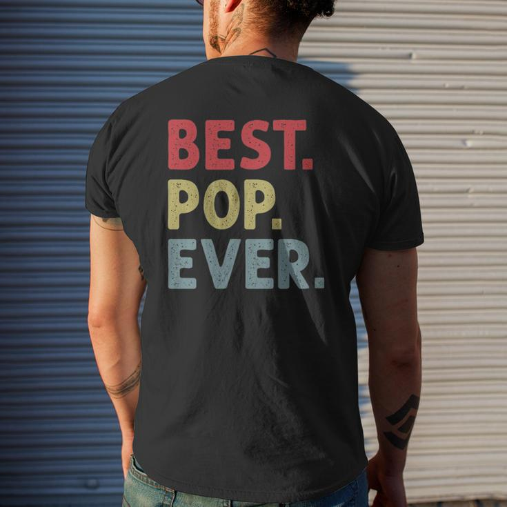 Mens Best Pop Ever For Grandpa Or Dad Mens Back Print T-shirt Gifts for Him