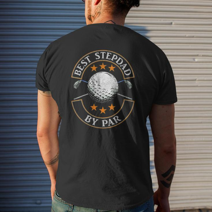 Mens Best Stepdad By Par Golf Lover Sports Fathers Day Mens Back Print T-shirt Gifts for Him