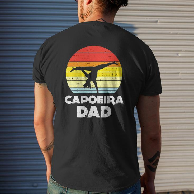 Mens Capoeira Dad Sunset Retro Dance Martial Art Fighter Men Mens Back Print T-shirt Gifts for Him