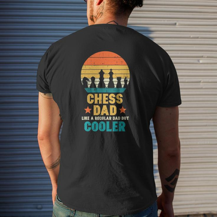 Mens Chess Dad Regular But Cooler Retro Father's Day Player Men Mens Back Print T-shirt Gifts for Him