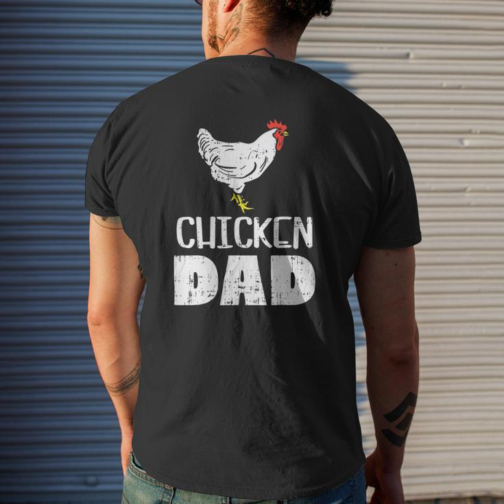 Mens Chicken Dad Farm Animal Farming Life Farmer Rancher Men Mens Back Print T-shirt Gifts for Him