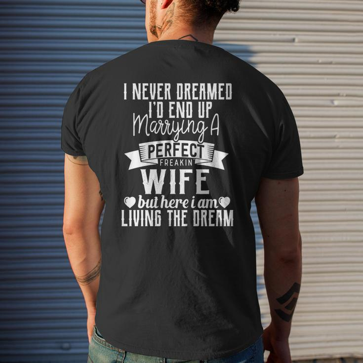 Mens Christmas For Husband From Wife Romantic Shirt Mens Back Print T-shirt Gifts for Him
