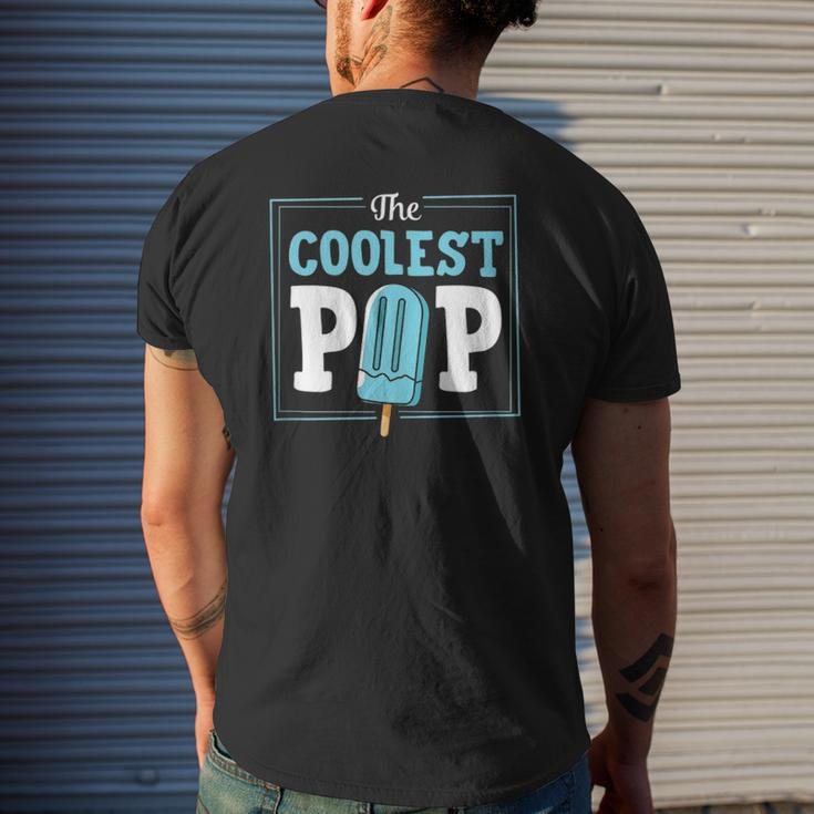 Mens The Coolest Pop Popsicle Food Pun Best Dad Christmas Mens Back Print T-shirt Gifts for Him