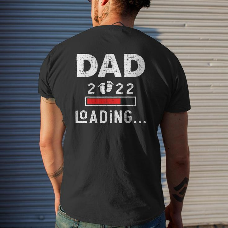 Mens Dad 2022 Loading New Dad Outfit First Time Father Mens Back Print T-shirt Gifts for Him