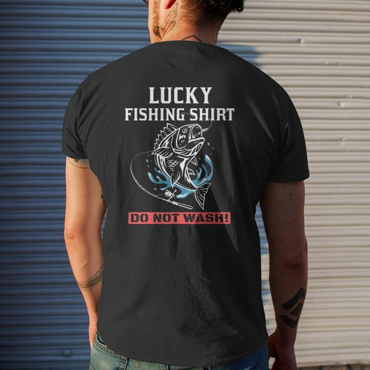Mens Dad Fishing For Men Lucky Fishing Novelty S Mens Back Print T-shirt Gifts for Him