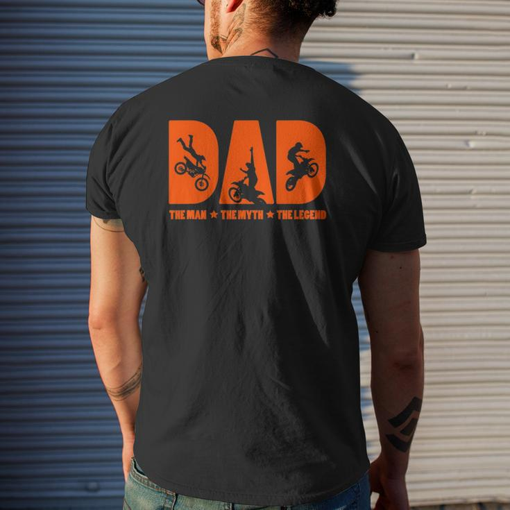 Mens Dad The Man The Myth The Legend For Motocross Lovers Mens Back Print T-shirt Gifts for Him