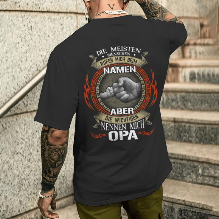 Men's Die Msten Menschen Nnen Mich Opa Die Most Pen Black S T-Shirt mit Rückendruck Geschenke für Ihn