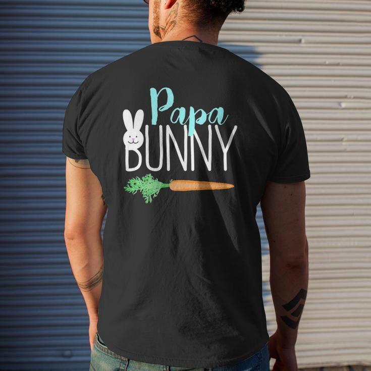 Mens Easter Papa Bunny Family Couples Mens Back Print T-shirt Gifts for Him