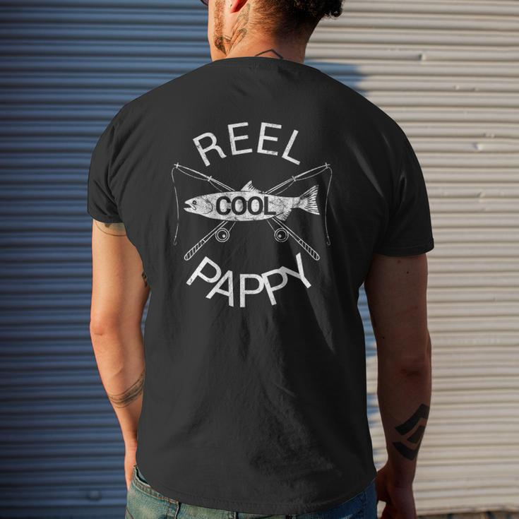 Mens Father's Day Reel Cool Pappy Grandpa Papa Grandad Dad Mens Back Print T-shirt Gifts for Him