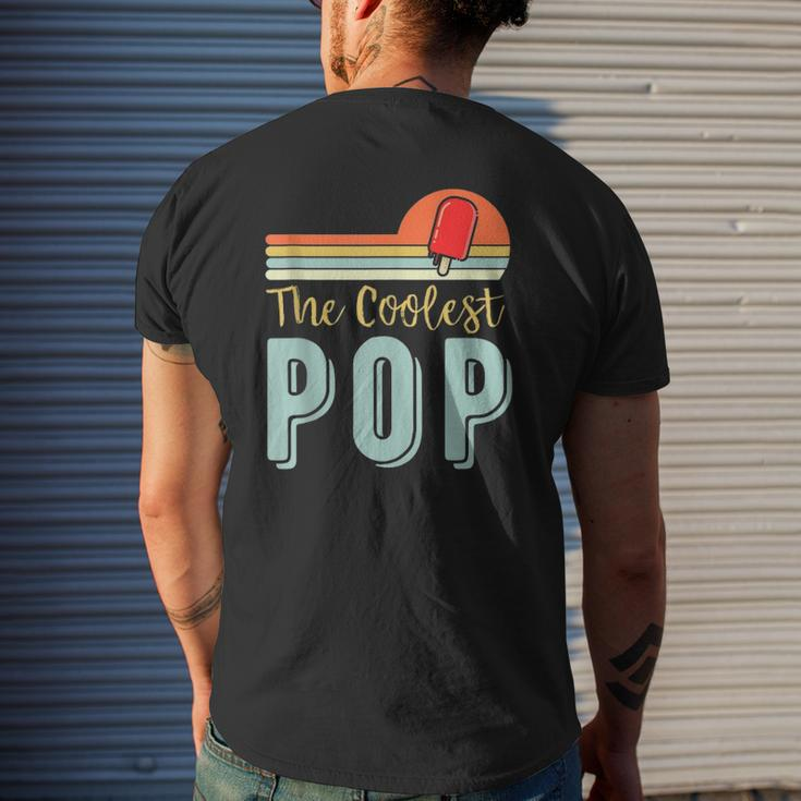 Mens Father's Day Grandfather Retro Vintage The Coolest Pop Mens Back Print T-shirt Gifts for Him