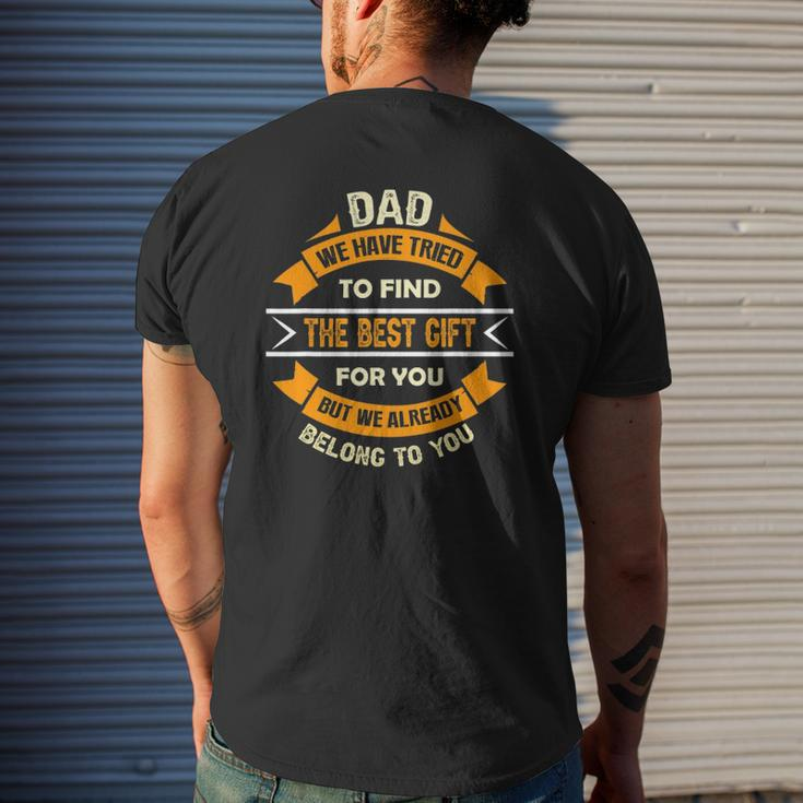 Mens Father's Day From Kids Mens Back Print T-shirt Gifts for Him