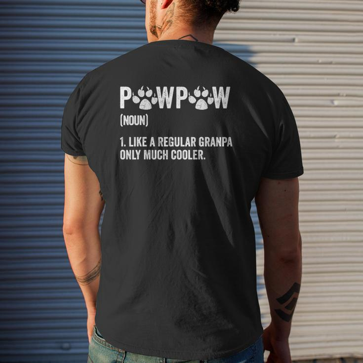 Mens Best Dog Grandpa Ever Pawpaw Apparel Retro Grand Paw Mens Back Print T-shirt Gifts for Him