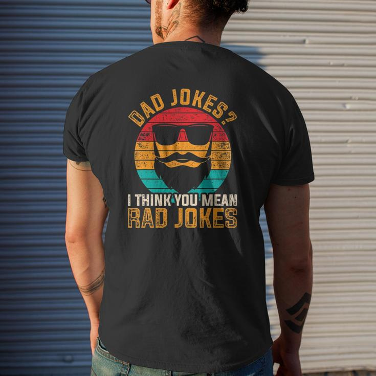 Mens Daddy Puns Fathers Day King Of Dad Jokes Mens Back Print T-shirt Gifts for Him