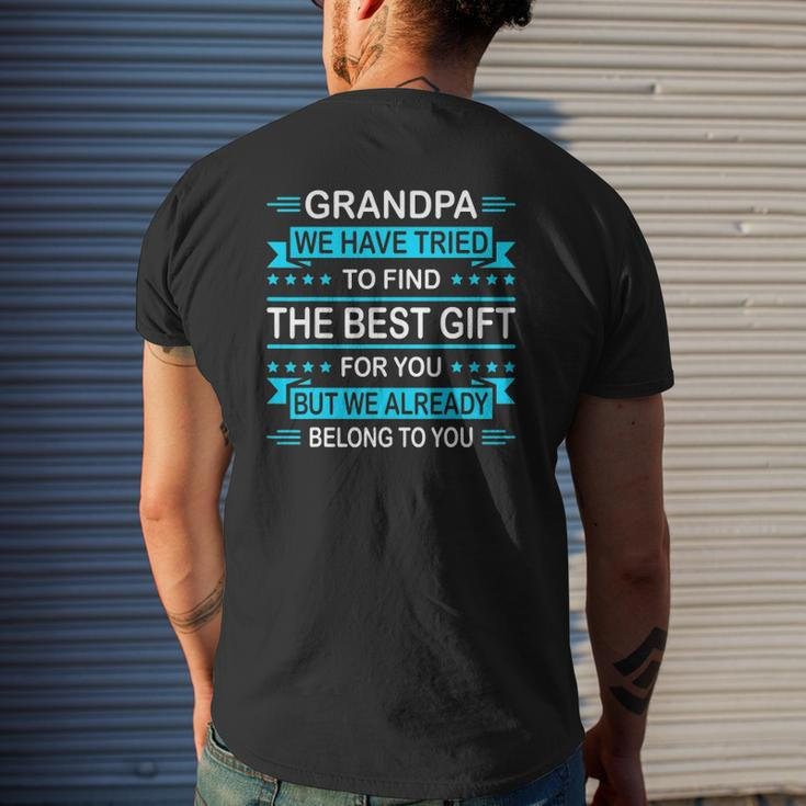 Mens Father's Day For Grandpa From Daughter Son Wife Mens Back Print T-shirt Gifts for Him