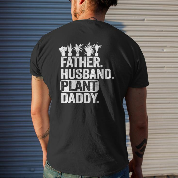Mens Landscaper Gardener Dad Father Husband Plant Daddy Mens Back Print T-shirt Gifts for Him