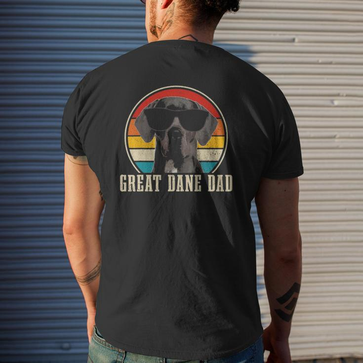 Mens Great Dane Dad Dog Sunglasses Vintage Great Dane Mens Back Print T-shirt Gifts for Him